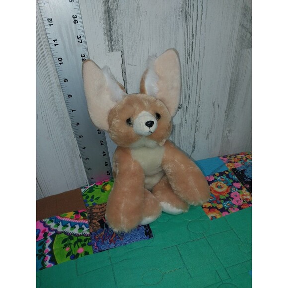 Petting  Zoo FOX Light Brown/Tan /White Large Ears Plush Stuffed Animal Toy 2023 - Picture 1 of 10